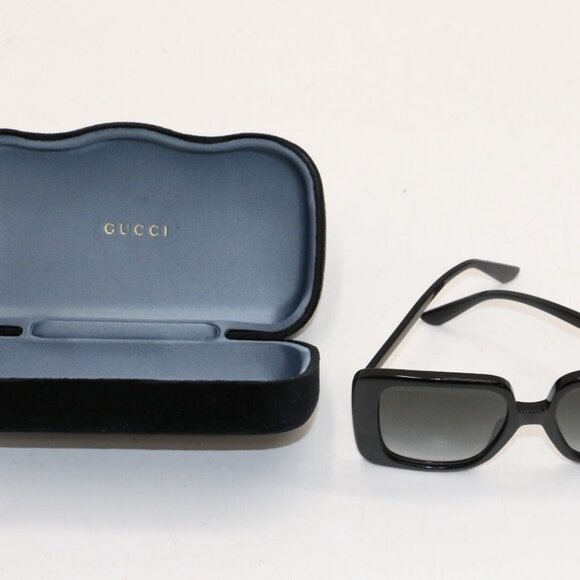 Gucci GG1314S 001 Gradient Sunglasses 55-19-140 - Shiny Black - Picture 2 of 15